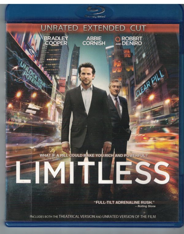2BD81-藍光二手良品"藥命效應LIMITLESS" BD版藍光DVD/主演:布萊德利·庫柏/勞勃·狄尼洛/艾比·寇尼許